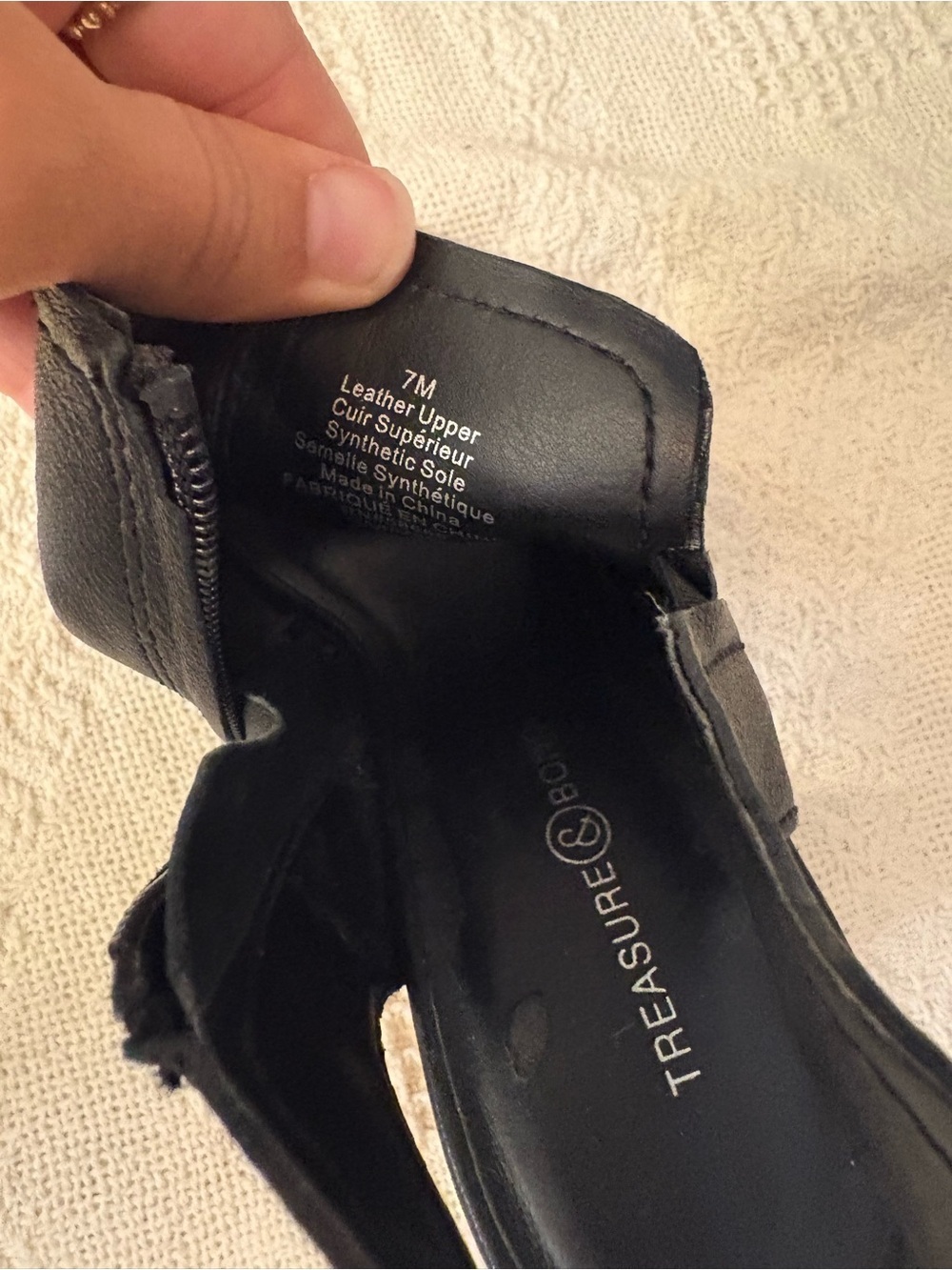 Treasure & Bond Black Peep-Toe Block Heel Sandals - Picture 12 of 12